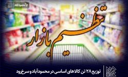 توزیع ۲۸ تن کالاهای اساسی در محمودآباد و سرخ‌رود