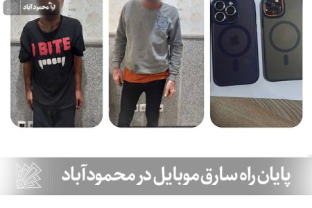 پایان راه سارق موبايل در محمودآباد