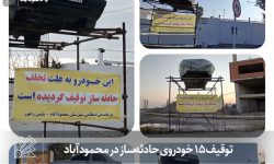 توقیف ۱۵ خودروی حادثه‌ساز در محمودآباد