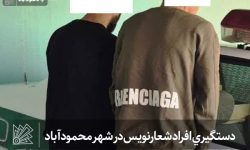 دستگيري افراد شعارنويس در شهر محمودآباد