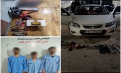 دستگیری سه سارق لوازم داخل خودرو در محمودآباد