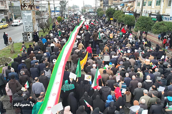 خروش مردم محمودآباد در ۲۲ بهمن